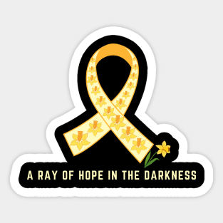 A ray of hope in the darkness Daffodils day Sticker